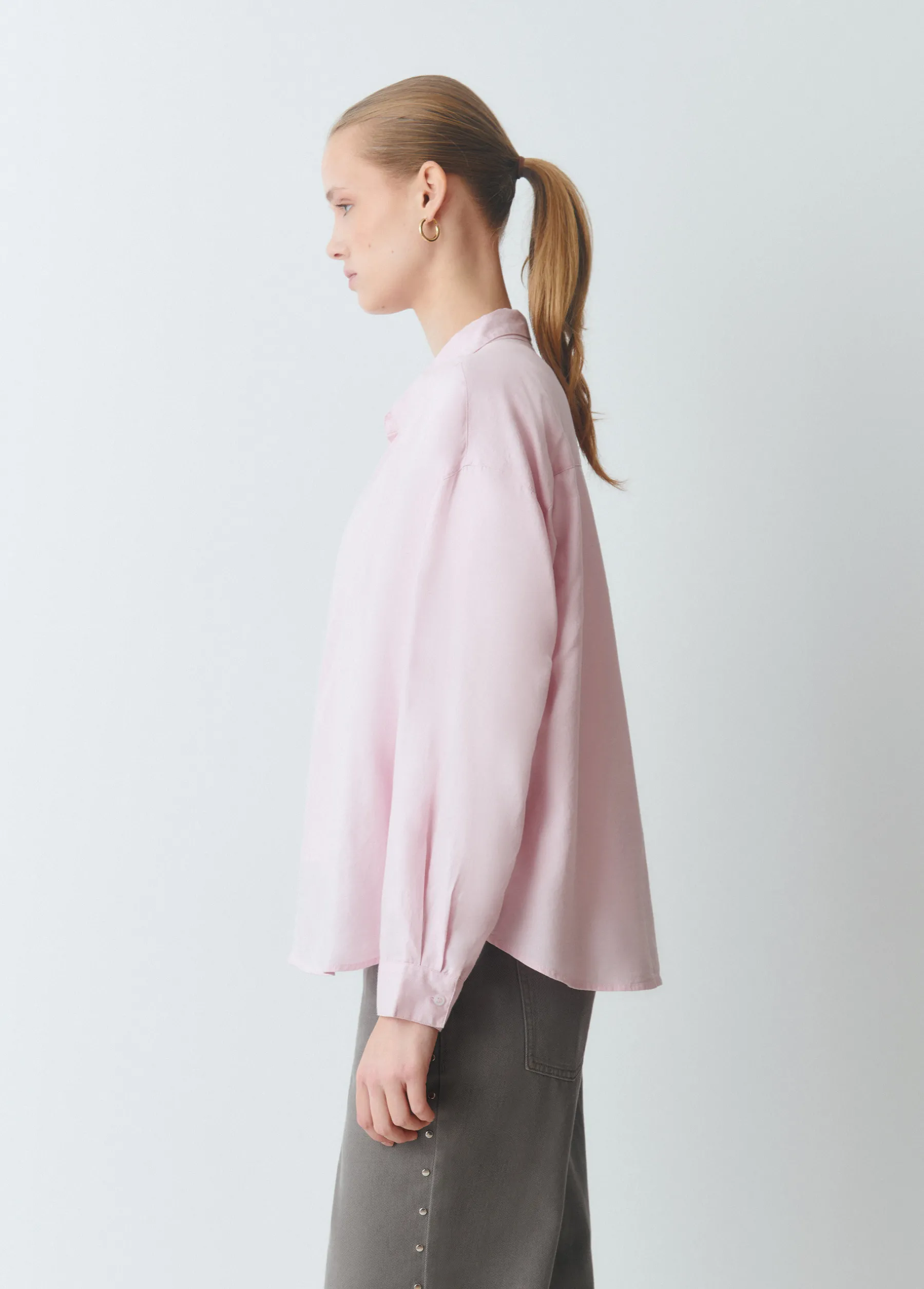 Camisas Y Blusas*Brownie Camisa básica lisa Rosa