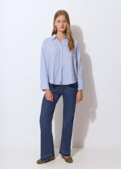 Camisas Y Blusas*Brownie Camisa rayas Celeste