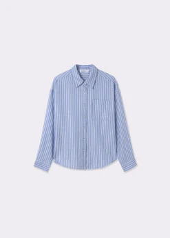 Camisas Y Blusas*Brownie Camisa rayas Celeste