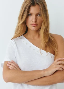 Camisetas Y Tops*Brownie Camiseta asimétrica efecto lavado