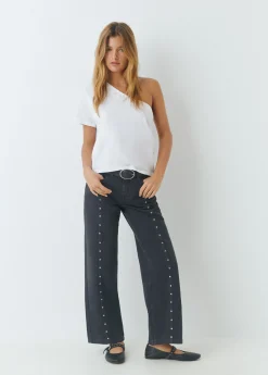 Camisetas Y Tops*Brownie Camiseta asimétrica efecto lavado