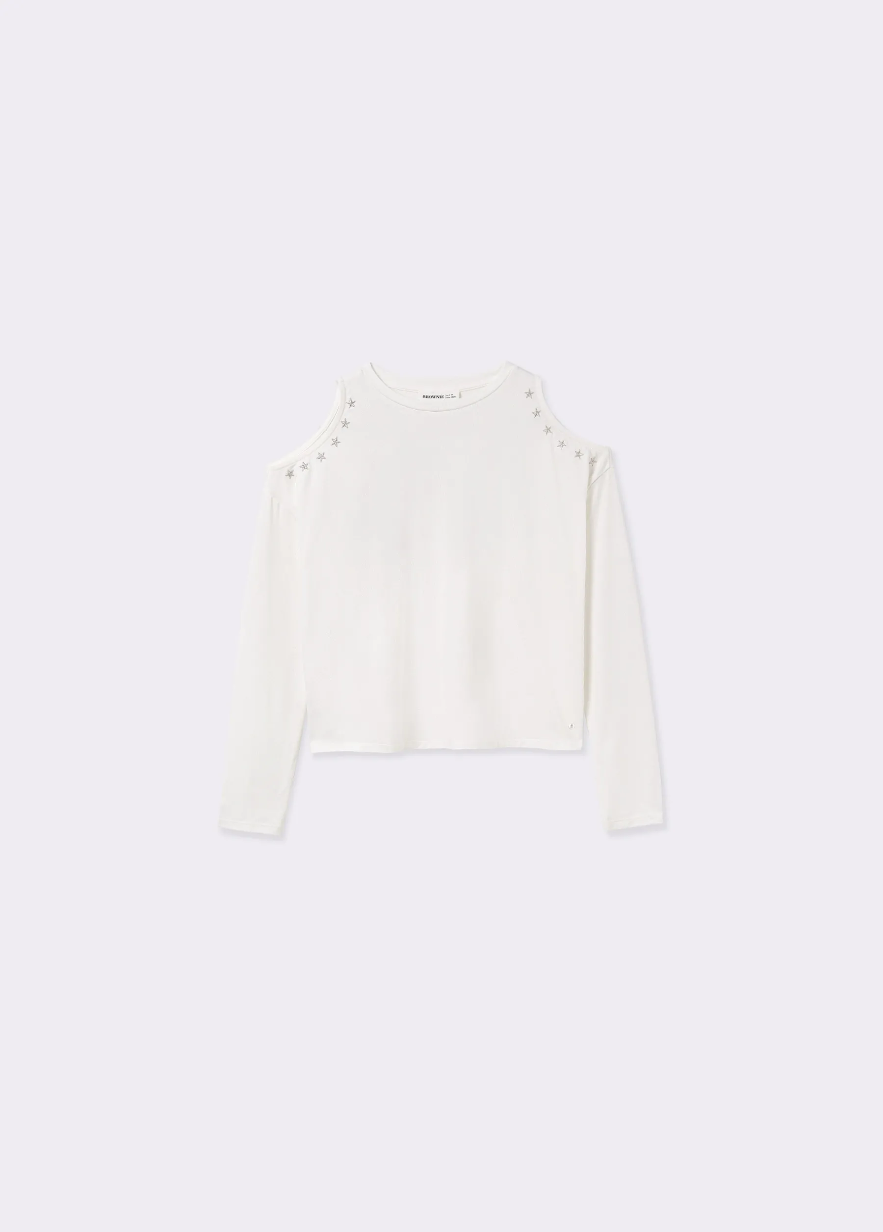 Camisetas Y Tops*Brownie Camiseta cut-out bordado estrellas