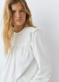 Camisas Y Blusas|Camisetas Y Tops*Brownie Camiseta estilo blusa con volante