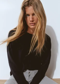 Camisetas Y Tops*Brownie Camiseta lisa manga larga Negro