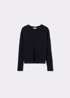 Camisetas Y Tops*Brownie Camiseta lisa manga larga Negro