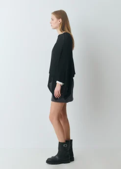 Jerséis|Punto*Brownie Capa punto cuadrada Negro