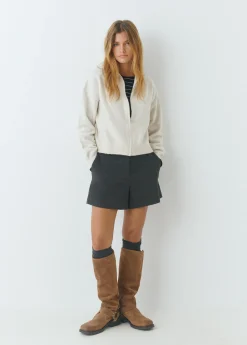 Jerséis|Punto*Brownie Cardigan cremallera Crudo