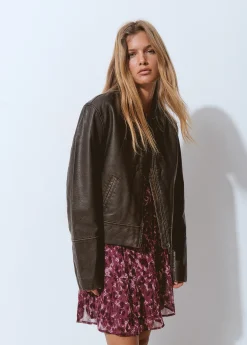 Abrigos Y Chaquetas*Brownie Cazadora efecto piel Marron