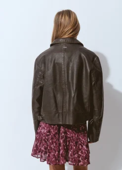 Abrigos Y Chaquetas*Brownie Cazadora efecto piel Marron