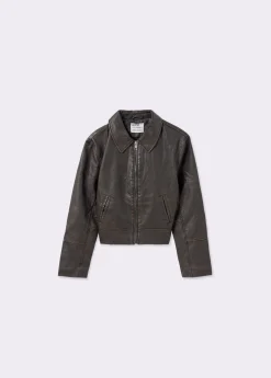 Abrigos Y Chaquetas*Brownie Cazadora efecto piel Marron