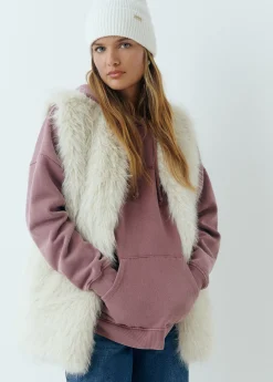 Abrigos Y Chaquetas|Chalecos*Brownie Chaleco efecto pelo Crudo