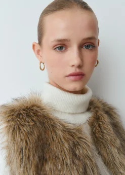 Abrigos Y Chaquetas|Chalecos*Brownie Chaleco efecto pelo Marron