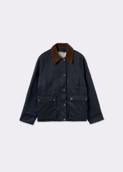 Abrigos Y Chaquetas*Brownie Chaqueta encerada con chaleco borrego extraíble Azulmarino