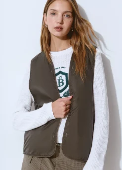 Abrigos Y Chaquetas*Brownie Chaqueta encerada con chaleco borrego extraíble Kaki