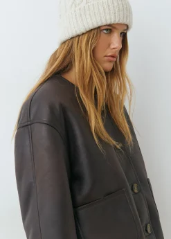 Abrigos Y Chaquetas*Brownie Chaqueta reversible doble faz efecto piel Camel