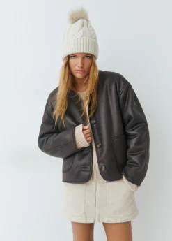 Abrigos Y Chaquetas*Brownie Chaqueta reversible doble faz efecto piel Camel