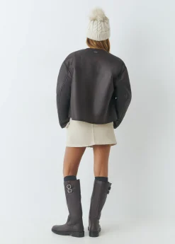 Abrigos Y Chaquetas*Brownie Chaqueta reversible doble faz efecto piel Camel