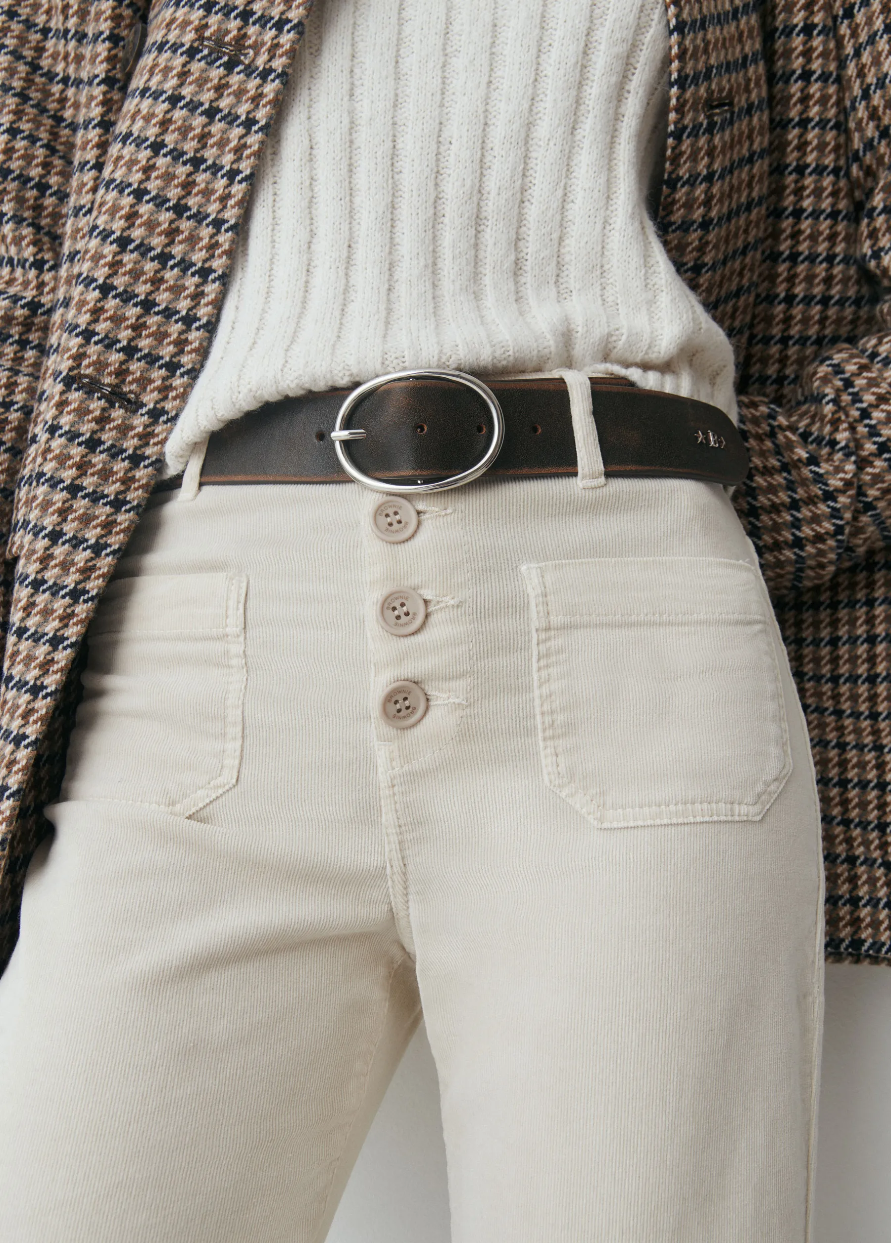 Cinturones*Brownie Cinturón piel liso Marron