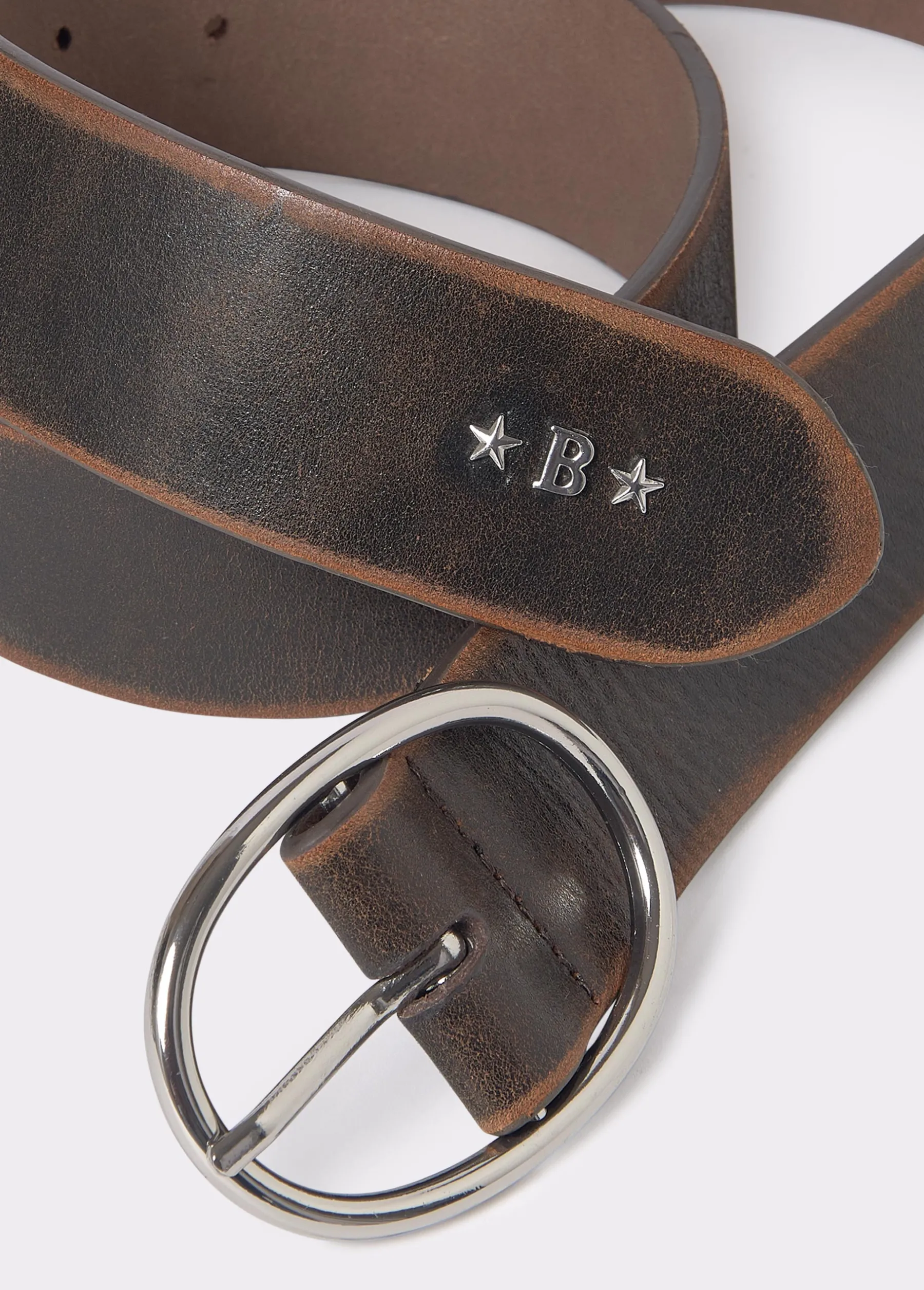 Cinturones*Brownie Cinturón piel liso Marron