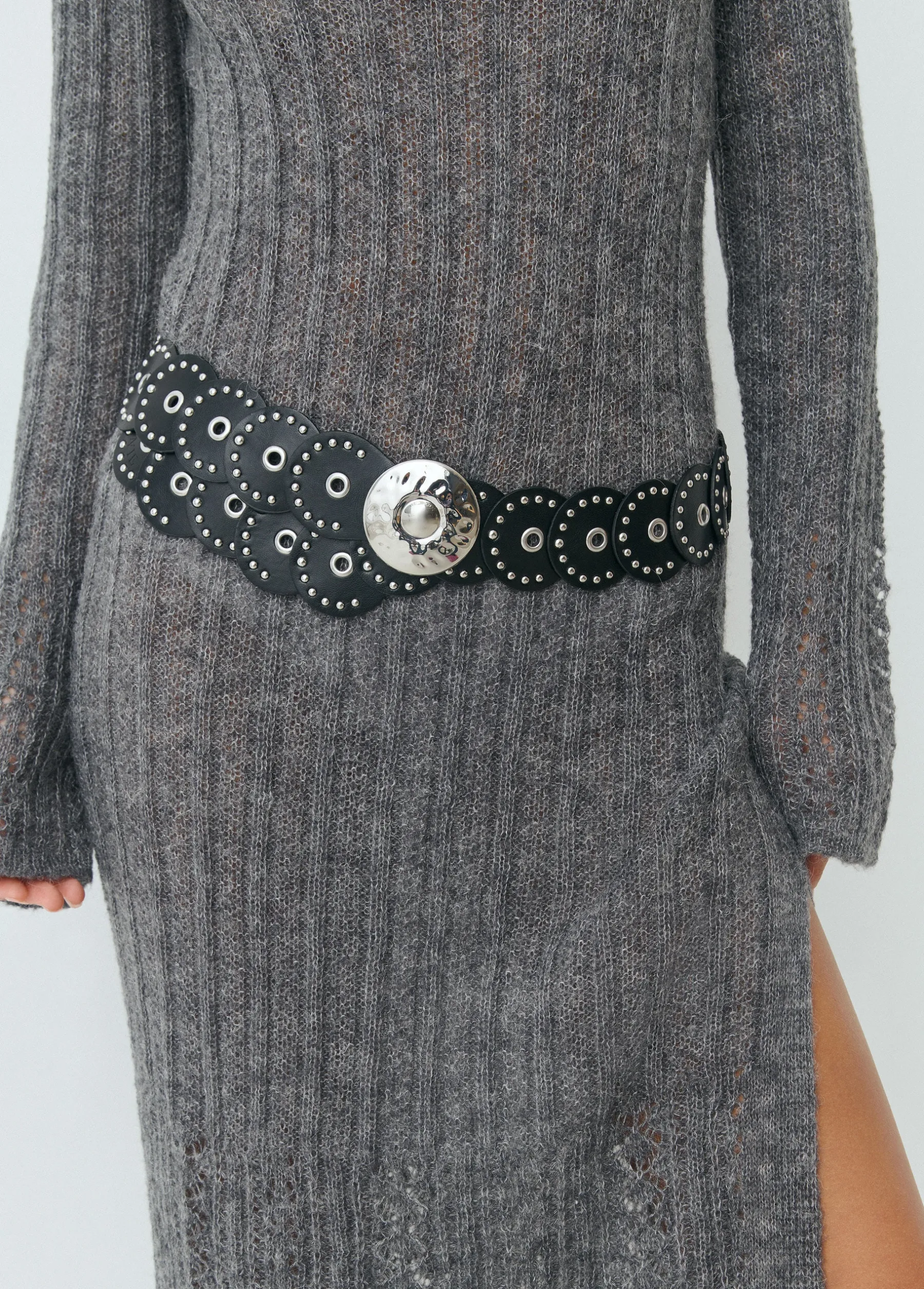 Cinturones*Brownie Cinturón piezas redondas Negro