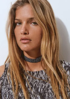 Bisutería*Brownie Collar gargantilla cuentas Azulmarino