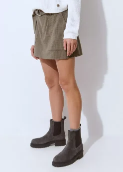 Faldas|Total Look*Brownie Falda cuadritos mini Marron