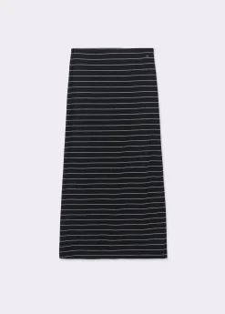 Faldas|Total Look*Brownie Falda midi raya lurex Negro