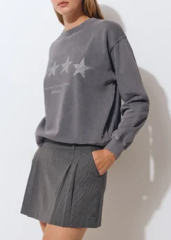 Faldas*Brownie Falda tablas cuadrito Gris