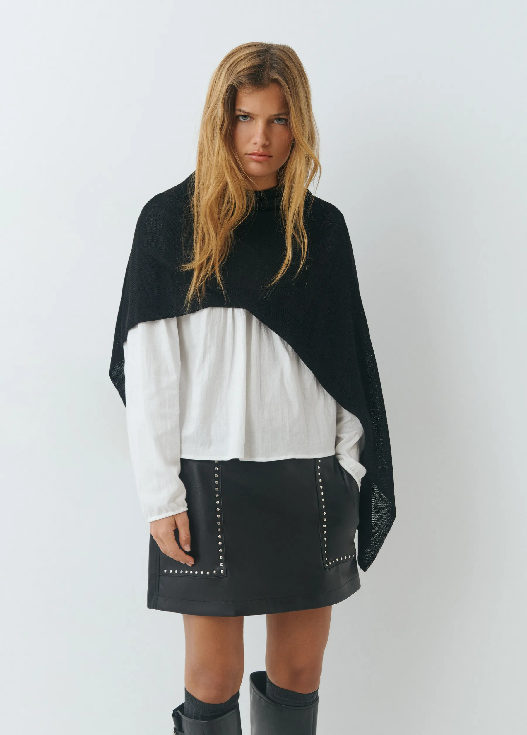 Faldas*Brownie Falda tachas Negro