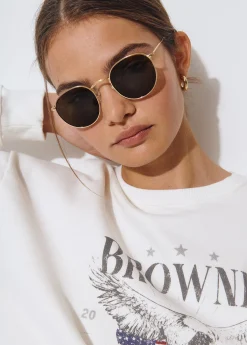 Gafas De Sol*Brownie Gafas de sol metálicas Dorado