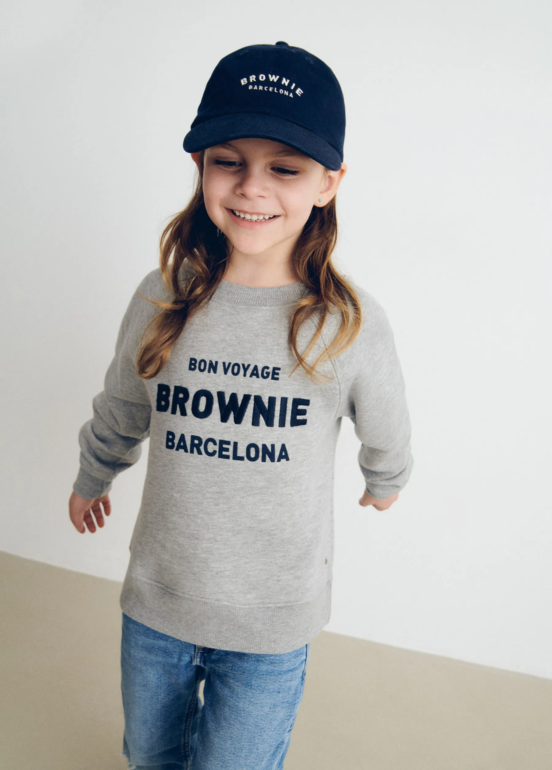Gorras Y Gorros*Brownie Gorra algodón bordada kids Azulmarino