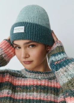 Gorras Y Gorros*Brownie Gorro bicolor canalé lurex Verde