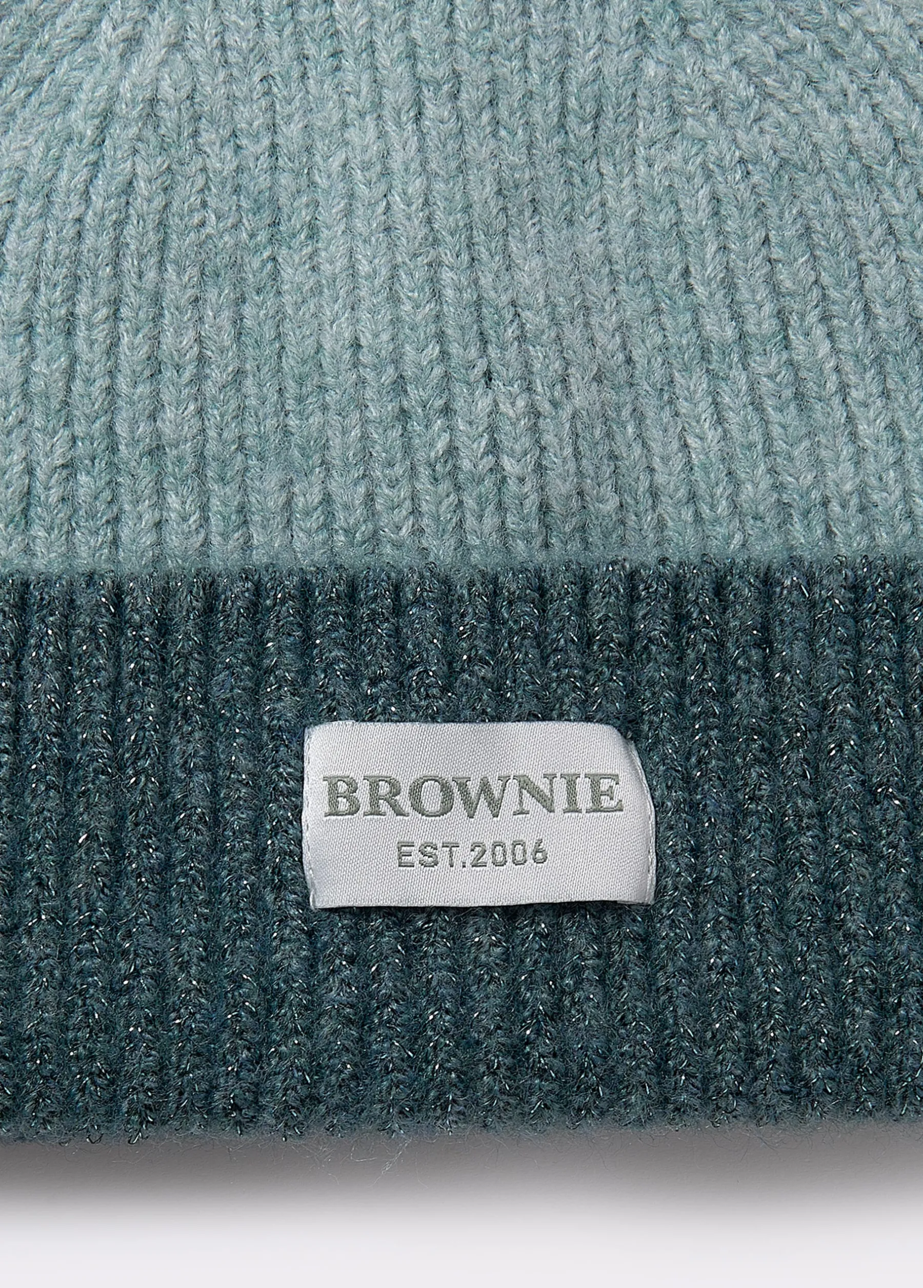 Gorras Y Gorros*Brownie Gorro bicolor canalé lurex Verde
