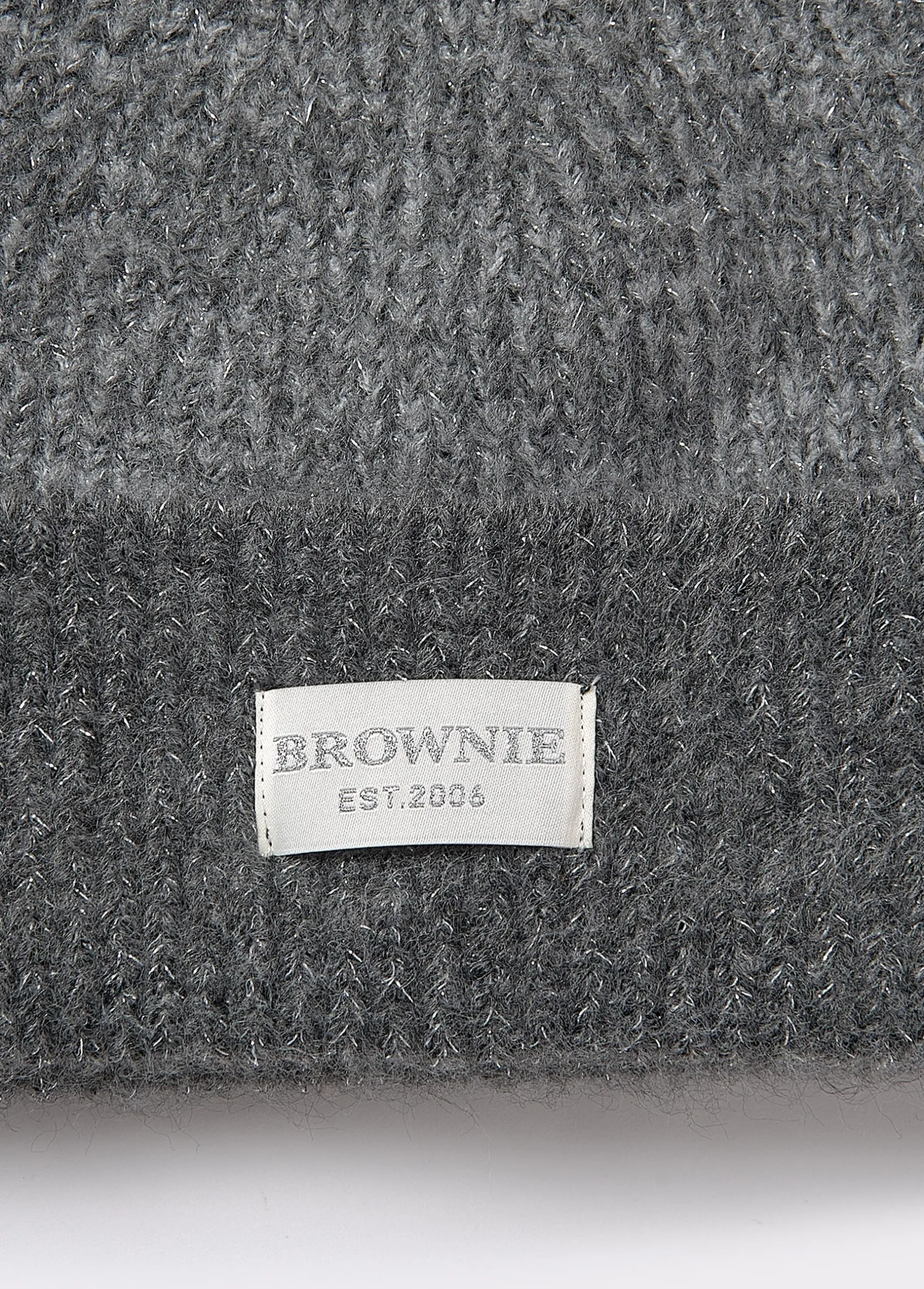 Gorras Y Gorros*Brownie Gorro bicolor canalé lurex Gris