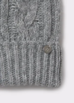 Guantes Y Mitones*Brownie Guantes trenza Gris