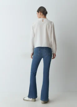 Jeans*Brownie Jeans bolsillos frontales Azulmedio