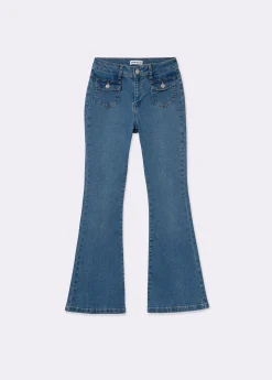 Jeans*Brownie Jeans bolsillos frontales Azulmedio