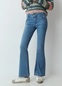 Jeans*Brownie Jeans campana cintura ancha Azulmedio