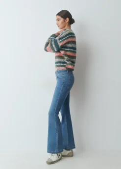 Jeans*Brownie Jeans campana cintura ancha Azulmedio