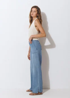 Jeans*Brownie Jeans culotte aperturas Azulmedio