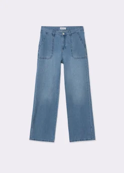 Jeans*Brownie Jeans culotte aperturas Azulmedio
