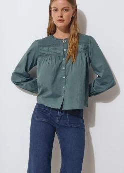 Jeans*Brownie Jeans culotte bajo desdoblado Azuloscuro