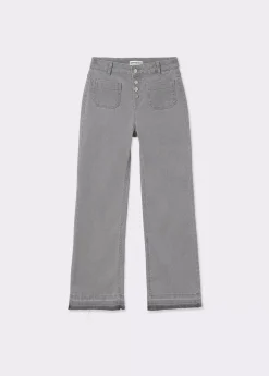 Jeans*Brownie Jeans culotte botones frontales Gris