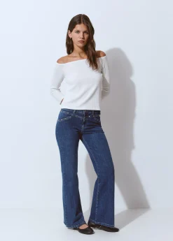 Jeans*Brownie Jeans culotte tachas Azulmedio