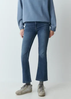 Jeans*Brownie Jeans flare cropped Azulmedio