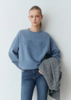 Jeans*Brownie Jeans flare cropped Azulmedio