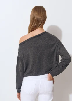 Jerséis|Punto*Brownie Jersey asimétrico estrellas Antracita