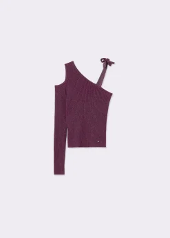Jerséis|Punto*Brownie Jersey asimétrico lazo Vino