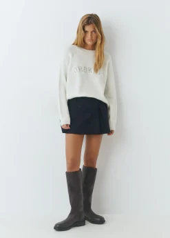 Jerséis|Punto*Brownie Jersey lentejuelas Crudo