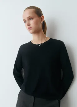 Jerséis|Punto*Brownie Jersey básico cuello redondo Negro